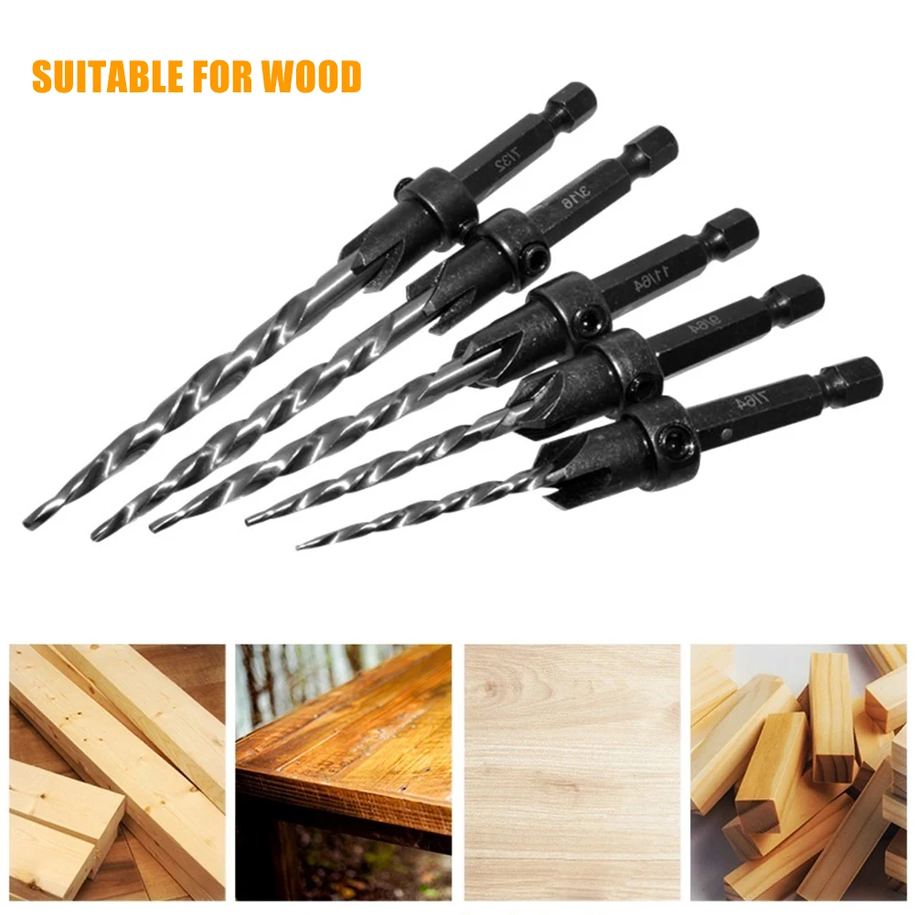 

11pcs Woodworker Countersink Drill Bit Set Counterbore Counter Drilling Bit Kit Planting Machine Drill Bit Fence Borer