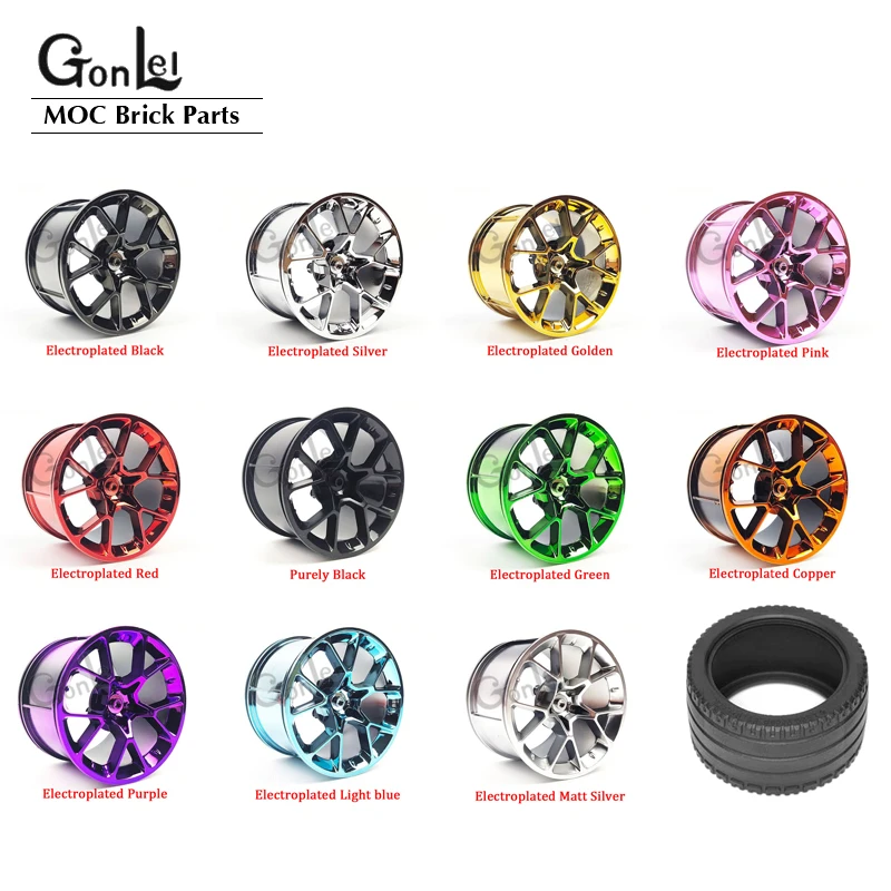 4 шт. колесные шины 62,3 мм D. X42мм гоночные большие с шиной 81,6x44 ZR прямой протектор 37383 23799 MOC строительные блоки детали для игрушек