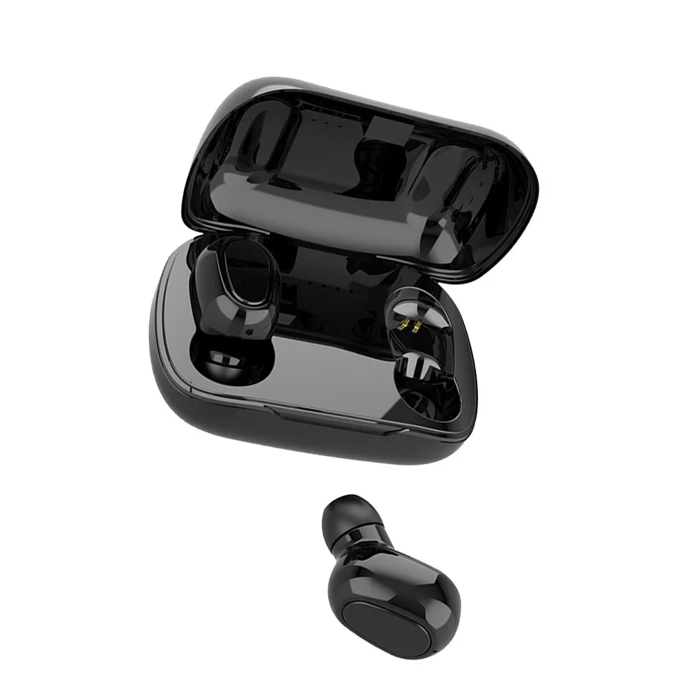 

1 Pair L21 TWS5.0 Headphones Practical Headset Wireless Mini In-Ear Headphones (Black)