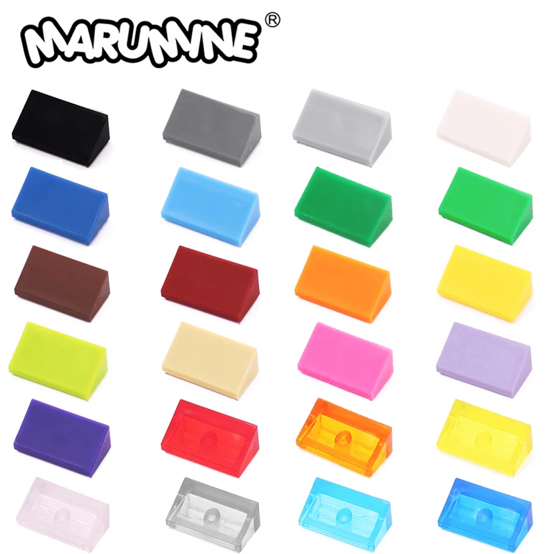 Строительные блоки Marumine, наклон 30, 1x2x2/3, 30 шт., рампа, лицевые блоки, запчасти, аксессуары, совместимы с 85984 фотоэлементами