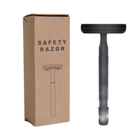 boti black razor classic double edge safety razor for mens shavingwomens hair removal 5 shaving blades manual shaver