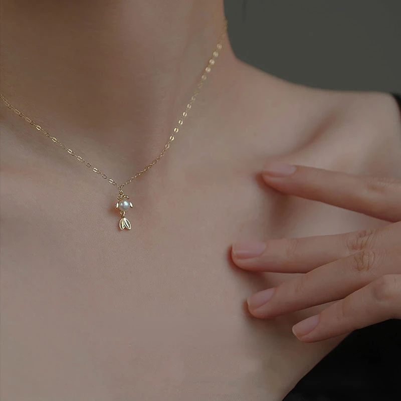 

Little Koi Pearl Women's Necklace 925 Sterling Silver Lucky Transfer Collar Chain Light Luxury Premium Jewelry