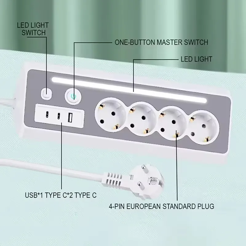 

Розетка настольная KY-CROSEA с USB и Type-C