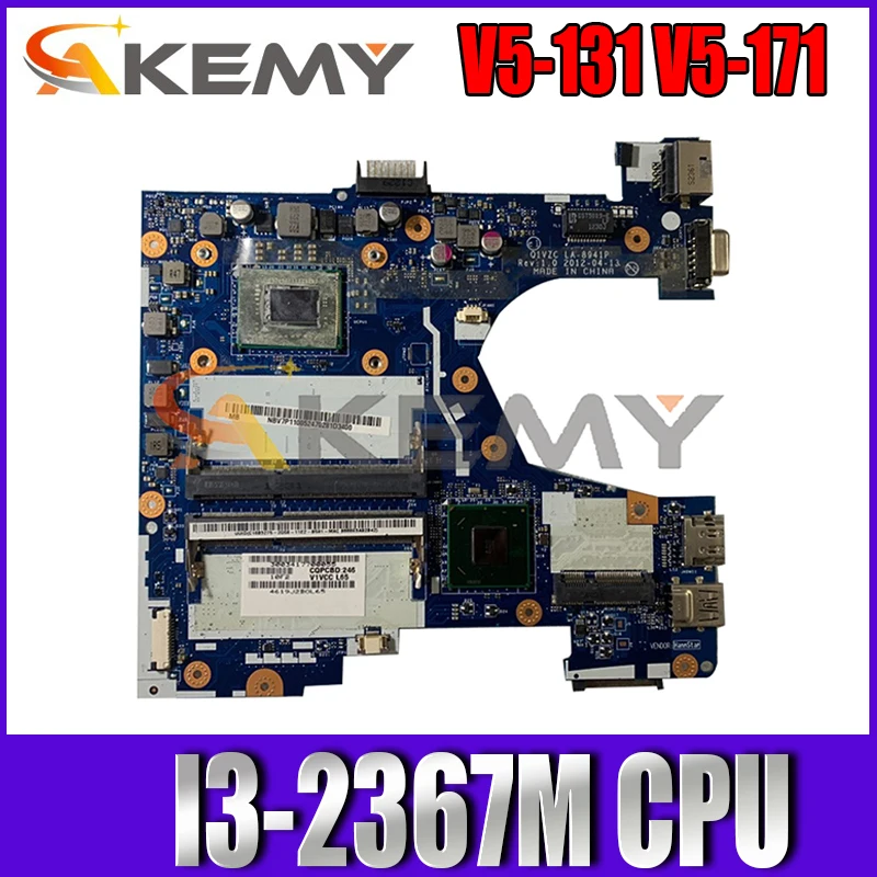 

NBM3A11003 NB.M3A11.003 For Acer ASPIRE One 756 V5-131 V5-171 Laptop Motherboard Q1VZC LA-8941P With I3-2367M CPU DDR3 100% Test