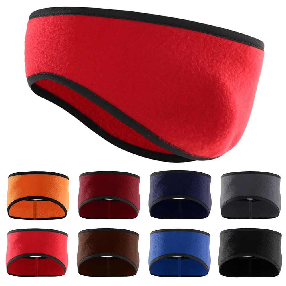 

1Pc Fleece Ear Cover Warmer Ear Muffs Headband Winter Sweatband Running Headband Hair Sweat Hair Bands Outdoor Sports Headscarf