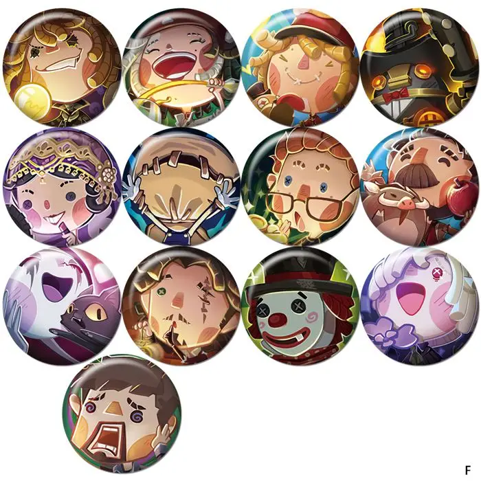 

Anime Indentity V Joker Figure 58mm Badge Round Brooch Pin 1673 Gifts Kids Collection Toy