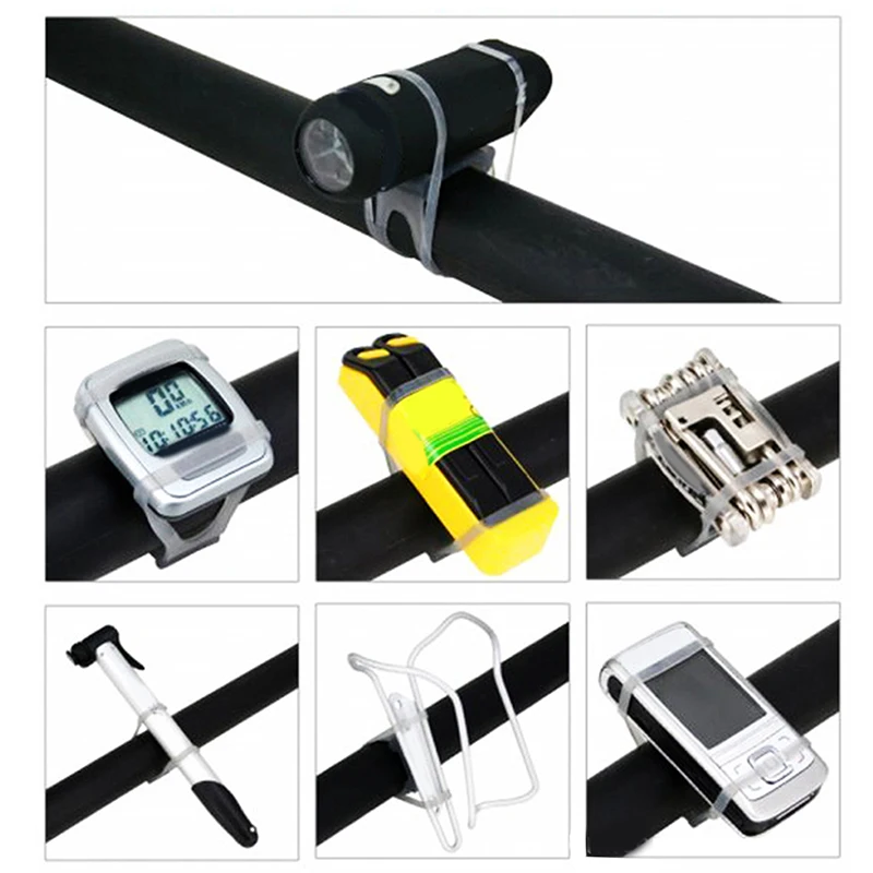 10-компонентный силиконовый велосипедный руль ремешок держатель для