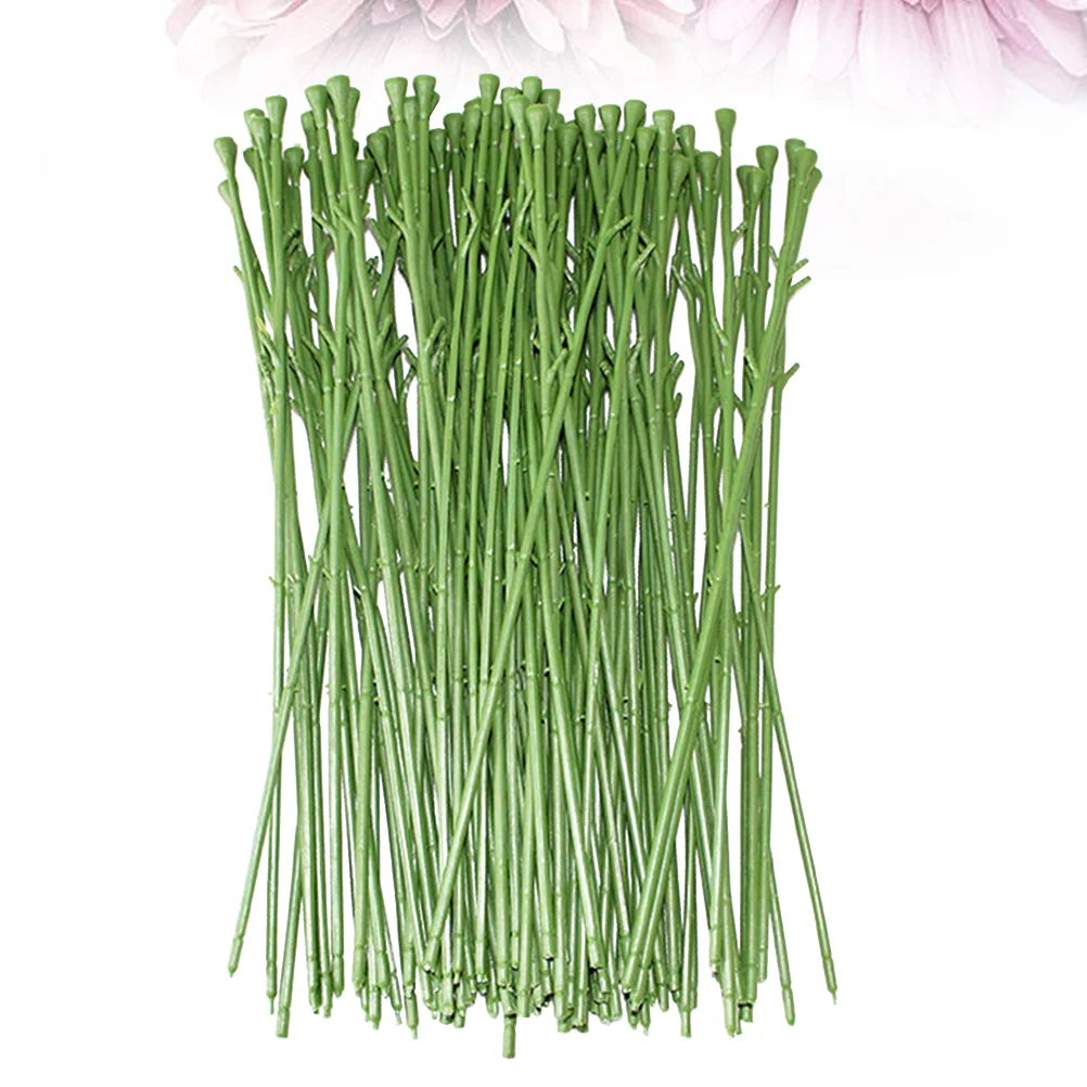 

Flower Stem Wire Floral Stems Bouquet Diy Artificial Florist Craft Arrangement Faux Green Makingstub Wrapped Paper Silk Gauge