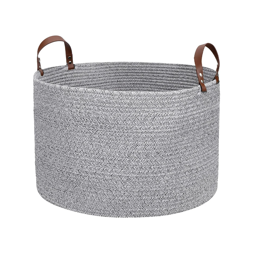 

Clothes Storage Basket Large-Capacity Laundry Hamper Sturdy CContainer Household Blankets Bedding Sundries Dark Gray