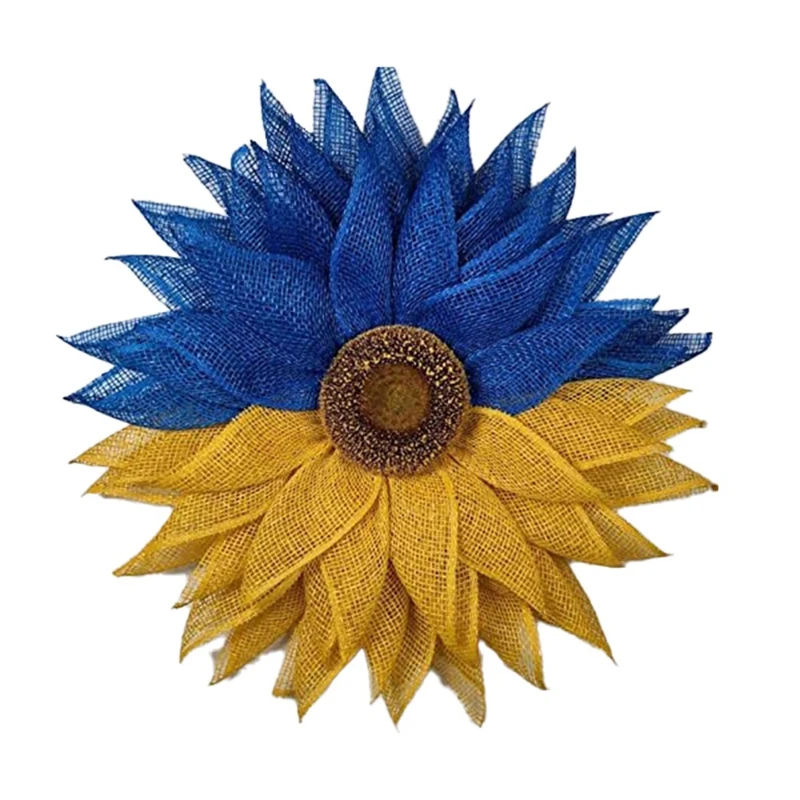 

Ukraine Flag Sunflower Front Door Wreath Sunflower Wreath Spring Decorations Decor Farmhouse Cottage Wreath