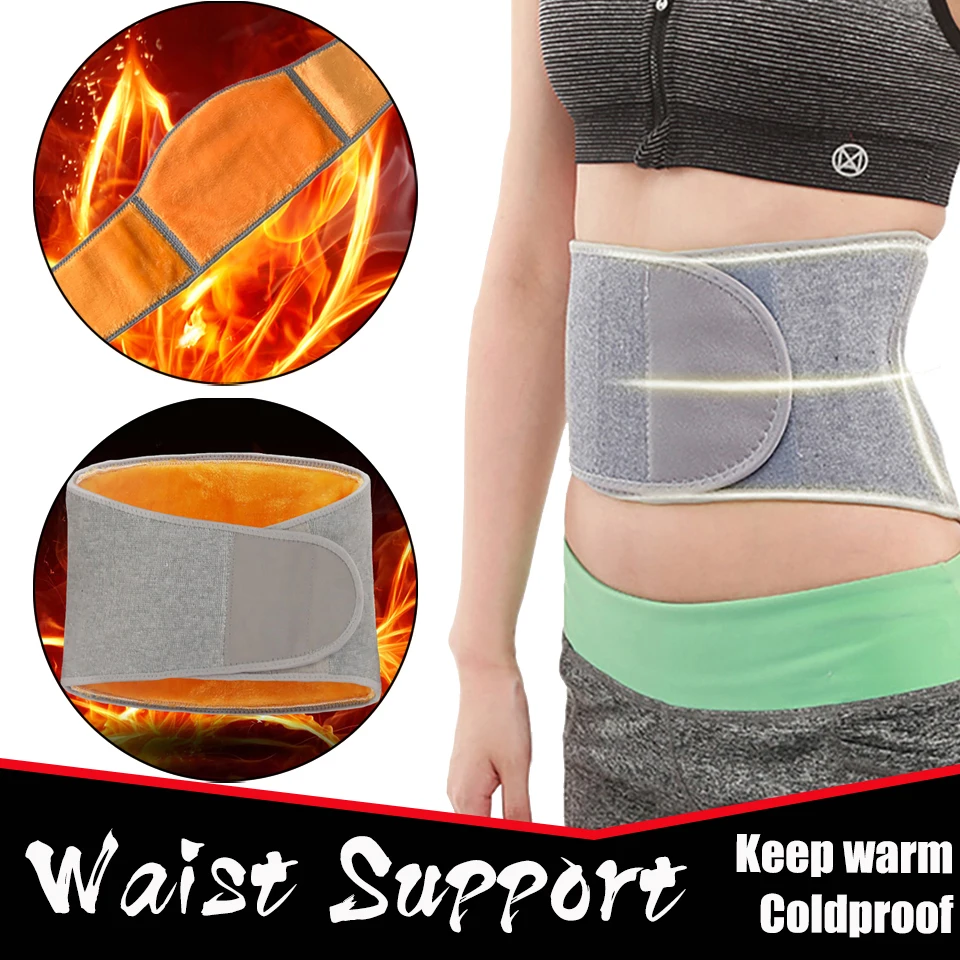 

1 шт. зимняя поддержка талии утолщенная теплая матка живот флисовый поясной ремень Поддержка спины для мужчин женщин мужчин Регулируемая За...