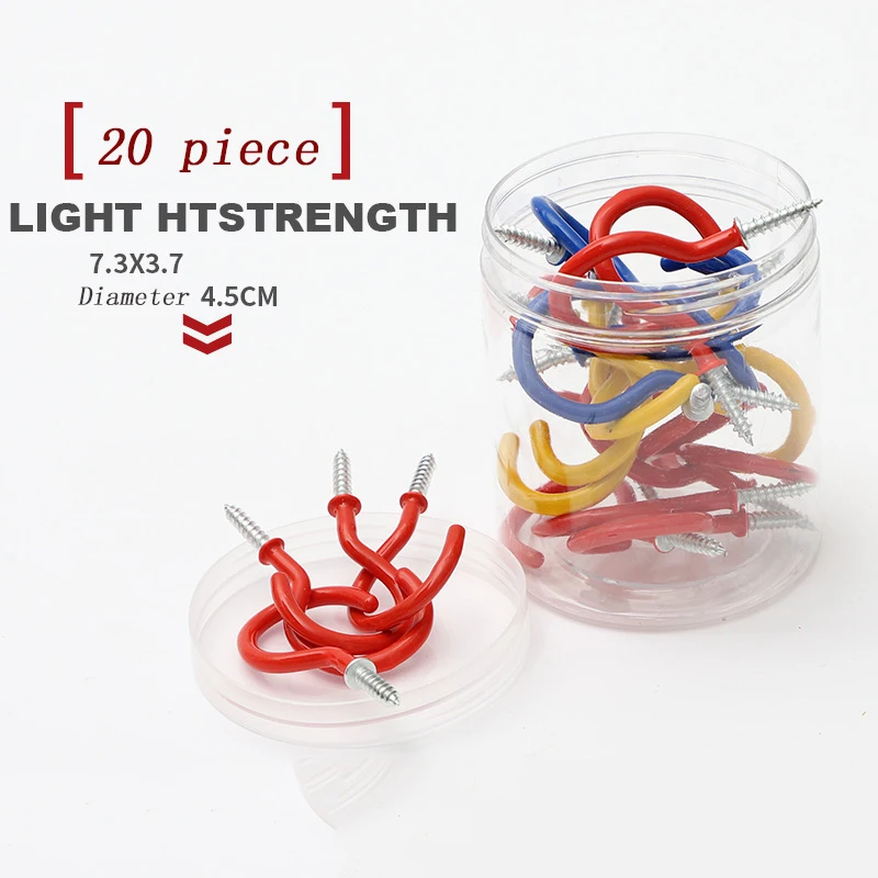 

20Piece Outdoor Camping Deck Nail Camping Canopy Windproof Ground Nail Tent Wood Screw Thread Nail Hook Nail Box