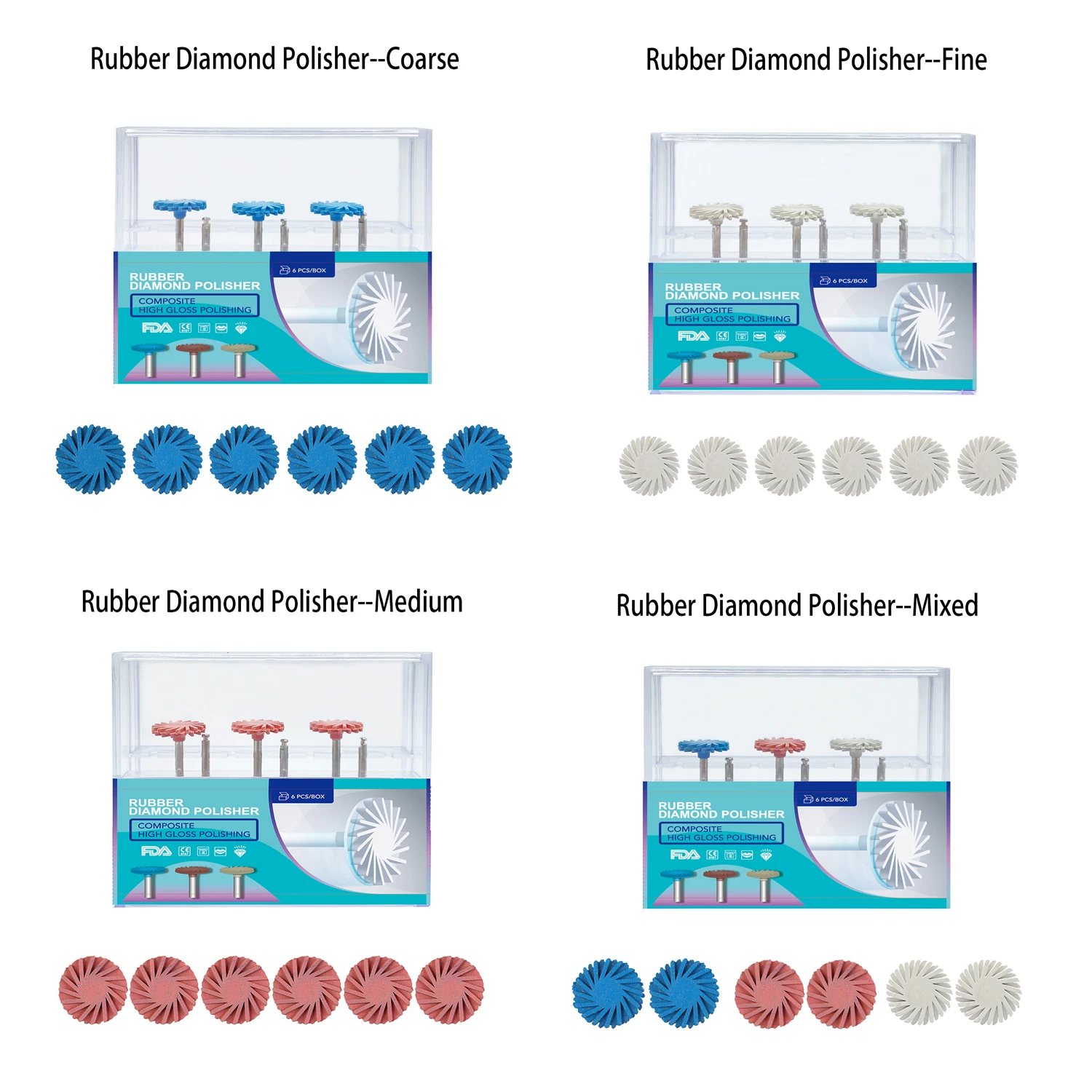 6 шт./набор резиновые диски для полировки