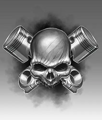

Поршень череп Tatto Shop винтажный Ретро металлический оловянный Знак 12x8 дюймов
