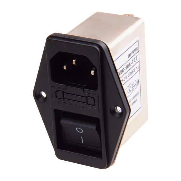 

IEC Input Filter 250 V AC Module AC Power Outlet With EMI Filter Fuse 50/60Hz Industrial Electronic Equipment Parts