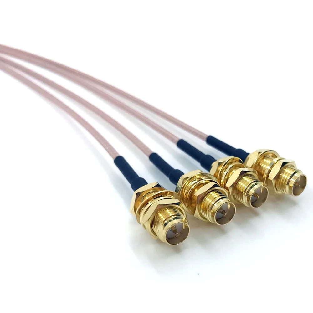Комплект из 4 RF U.FL (IPEX/IPX) Mini PCI к RP-SMA гнездовому косичку антенны Wi-Fi Коаксиальный