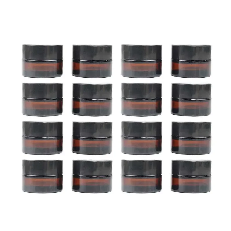 10 шт./компл. 5 мл янтарная стеклянная косметическая банка г крем для лица