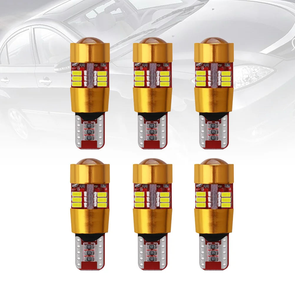 

6pcs Car 3014 T10 Aluminium 27 SMD Super Bright Side Lamps License Plate for Car