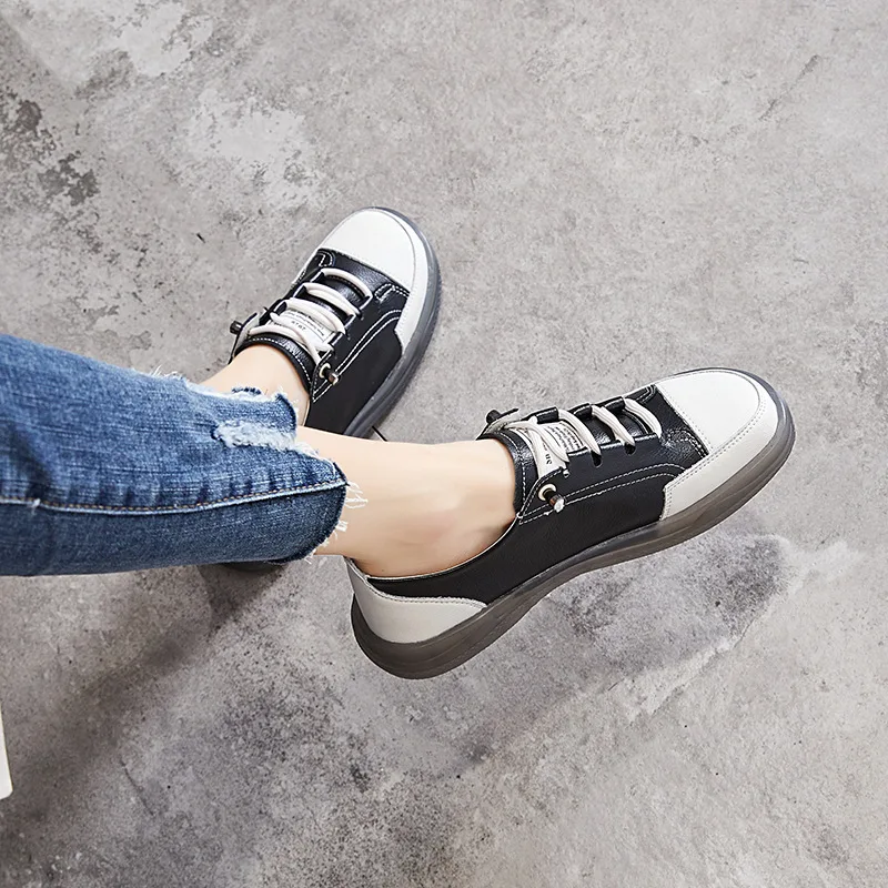 Новая женская обувь из натуральной кожи мокасины без шнуровки туфли на плоской