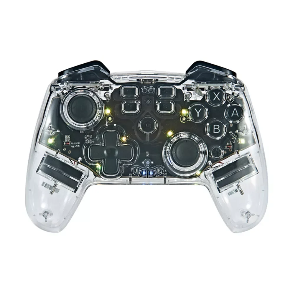 

NEW2023 T23 MAX Wireless Pro Controller / OLED Transparent Shell LED Lights Bluetooth Gamepad with TURBO