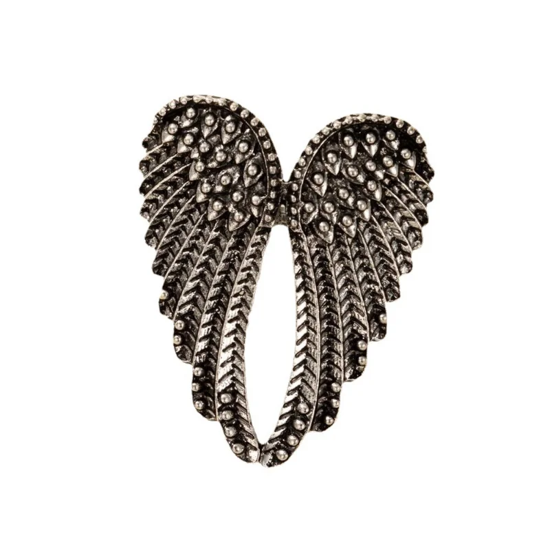 Retro Silver Angel Wing Women 's Ring Punk Geometry Alloy Simple United Midi Ring Gothic Creative Jewelry