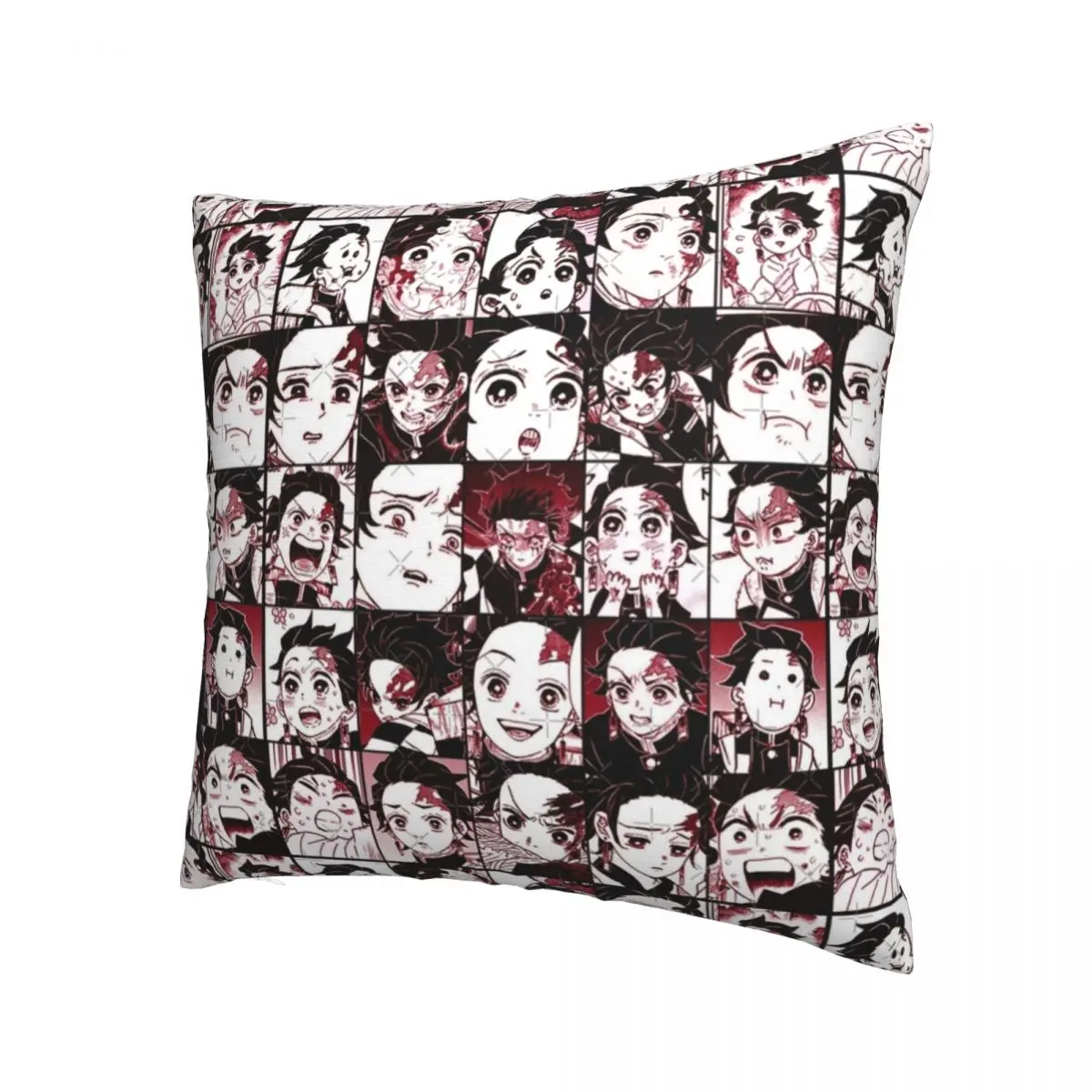 

Tanjiro Demon Slayer Kimetsu Pillowcase Printing Fabric Cushion Cover Decoration Anime Throw Pillow Case Cover Home Square 18"