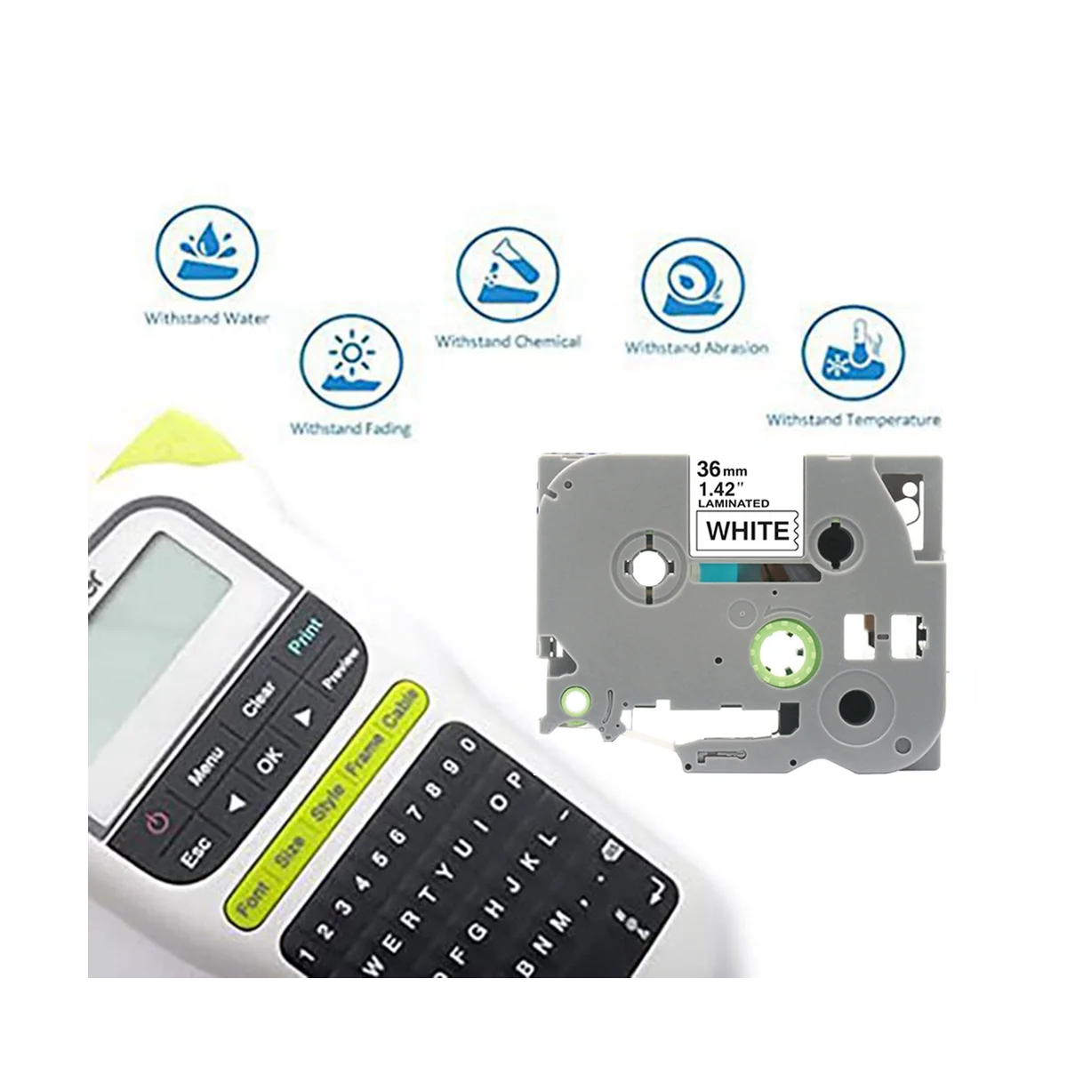 1 шт. 36 мм TZC ярлык лента для лазерного принтера