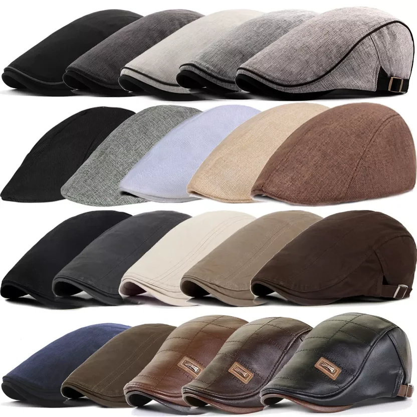 

21 Types Men Berets 2021 Spring Autumn Winter Windproof Street Newsboy Beret Hat Retro England Hat Men Hats Peaked Painter Caps