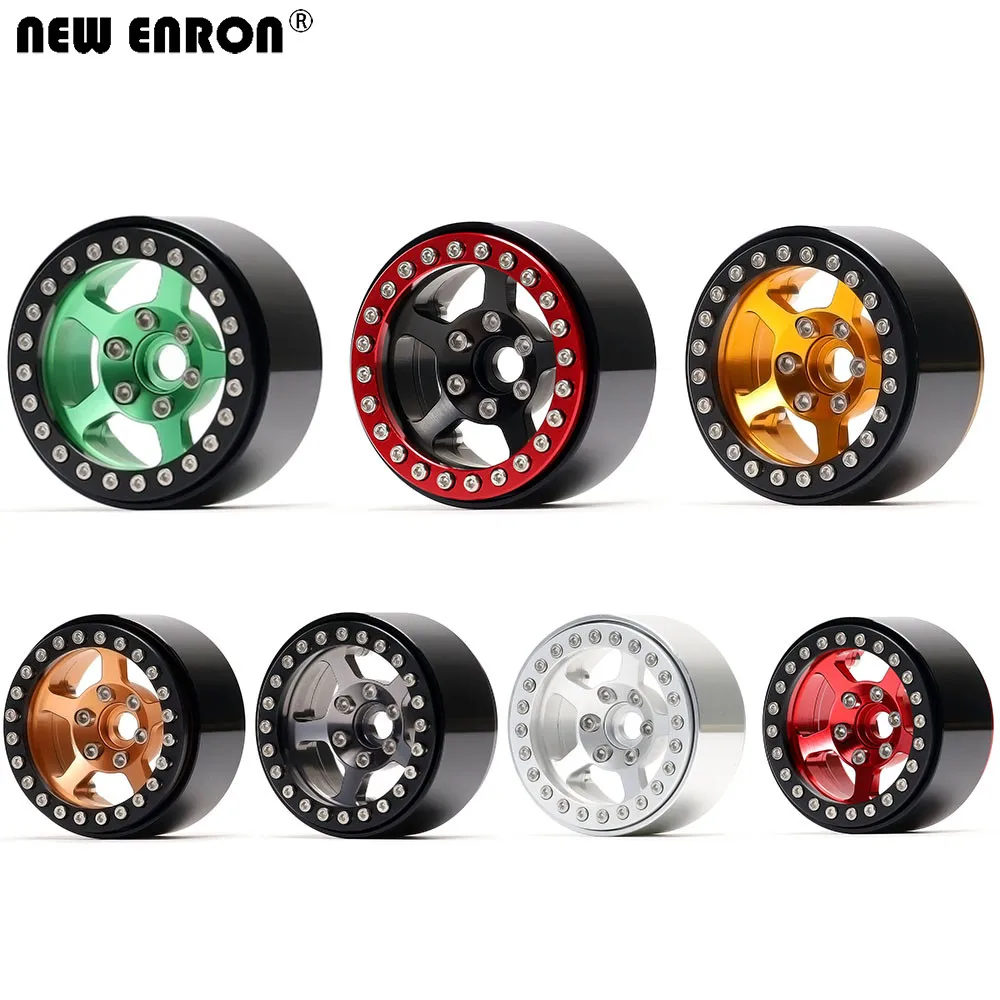 

NEW ENRON CNC Metal Beadlock 5-Spokes Wheel Rim Hub 1.9" for 1/10 RC Crawler Traxxas TRX4 Axial SCX10 90046 Defender D90 D110