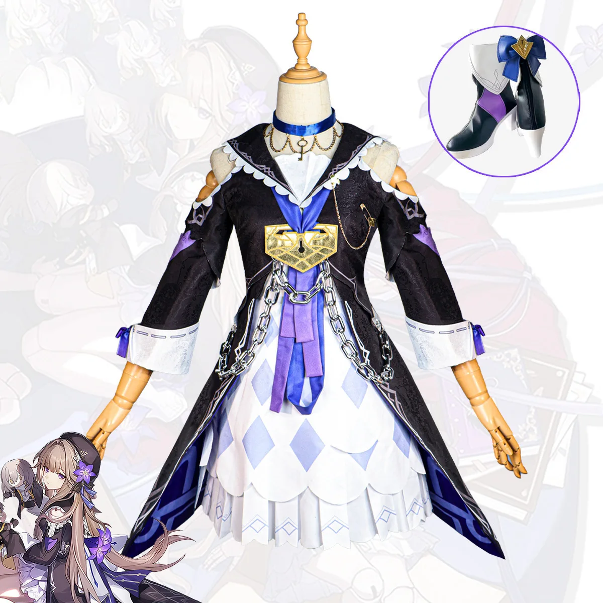 Костюм для косплея Herta парик униформы из м/ф Звезда рельс костюм аниме