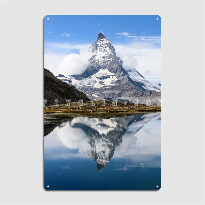 Маттерхорн отражения металлическая табличка плакат вечерние настенная роспись