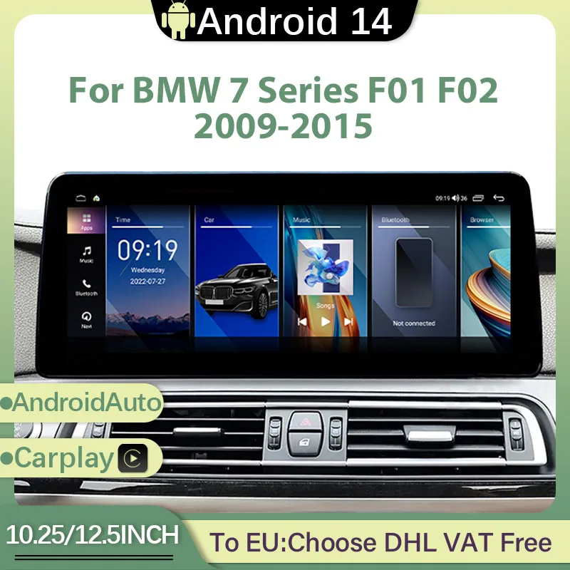 Android 14 MTK8581 10 25 &quot12 5&quot мультимедийный радио стереоплеер для BMW 7 серии F01 F02 видео
