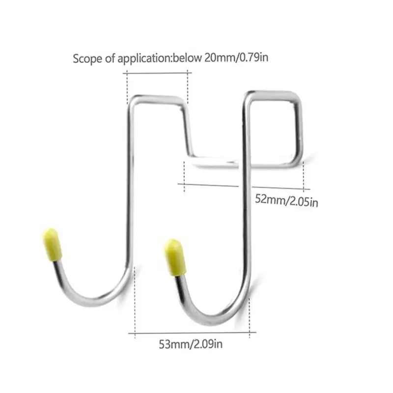 S-образные крючки из нержавеющей стали 4x Металлические вешалки Держатель для