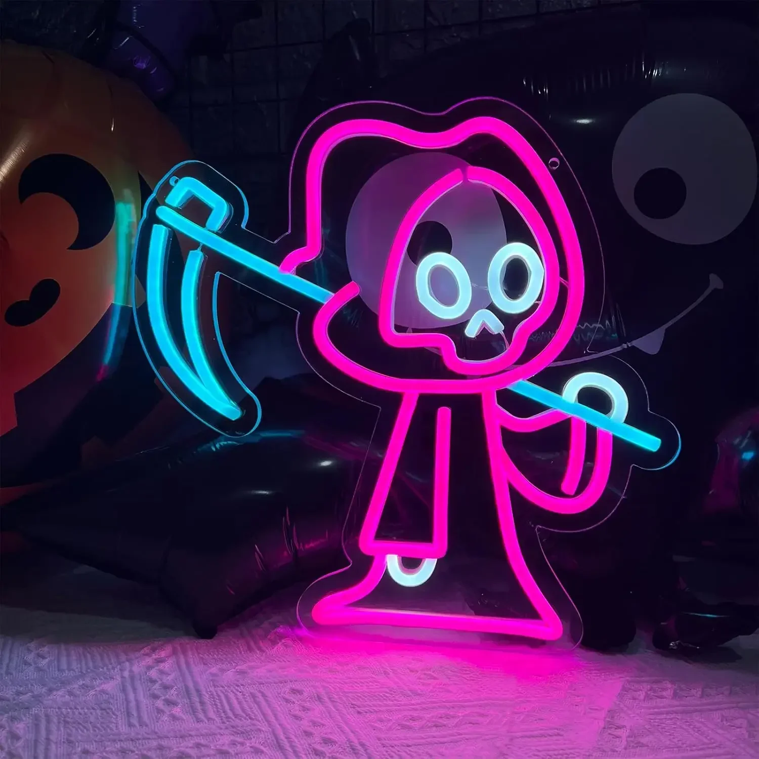 Призрак На Хэллоуин Неоновая Вывеска С Регулируемой Яркостью Для Стен Входной
