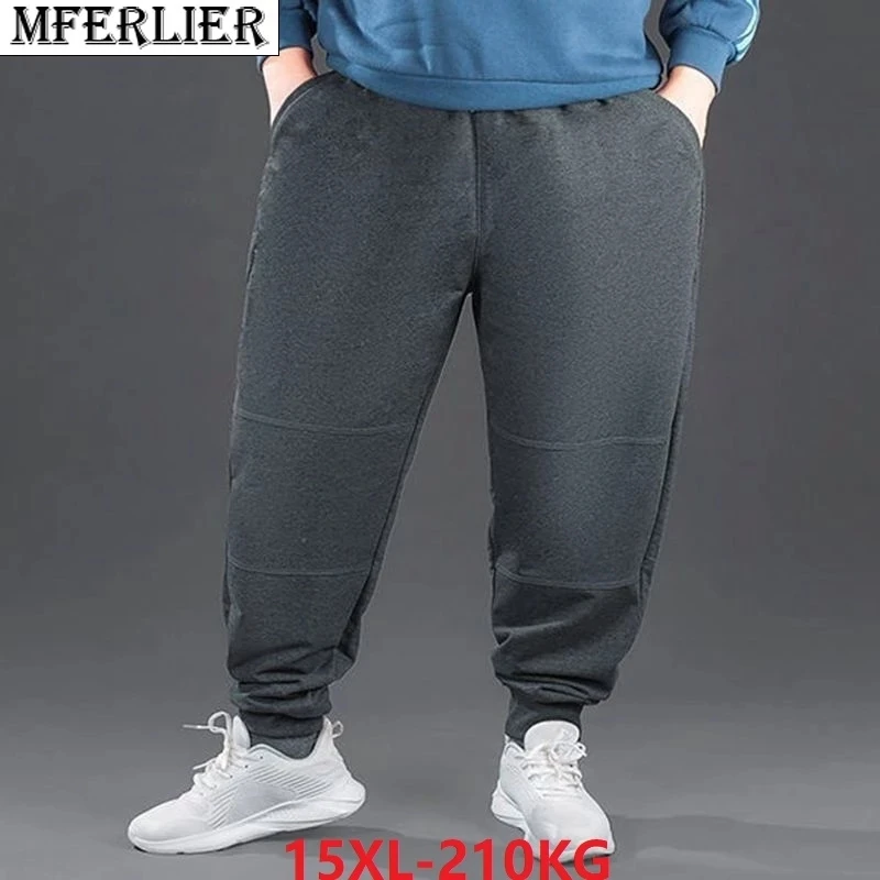 

high quality summer spring men casual sweatpants sports pants plus size 10XL 12XL 14XL 15XL oversize elasticity pants mferlier