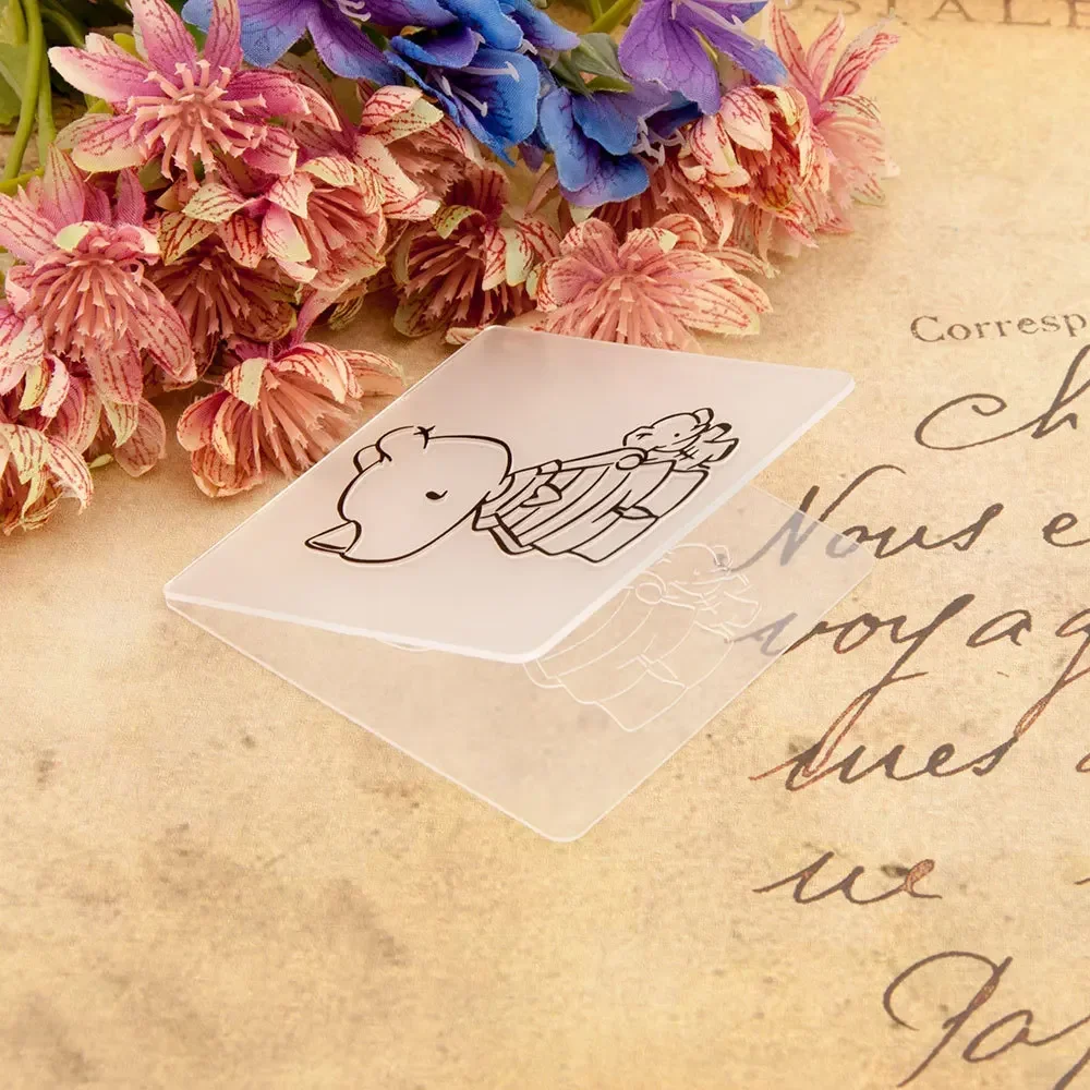 Папка для тиснения шаблон носорогов бумажная карта трафарет изготовления