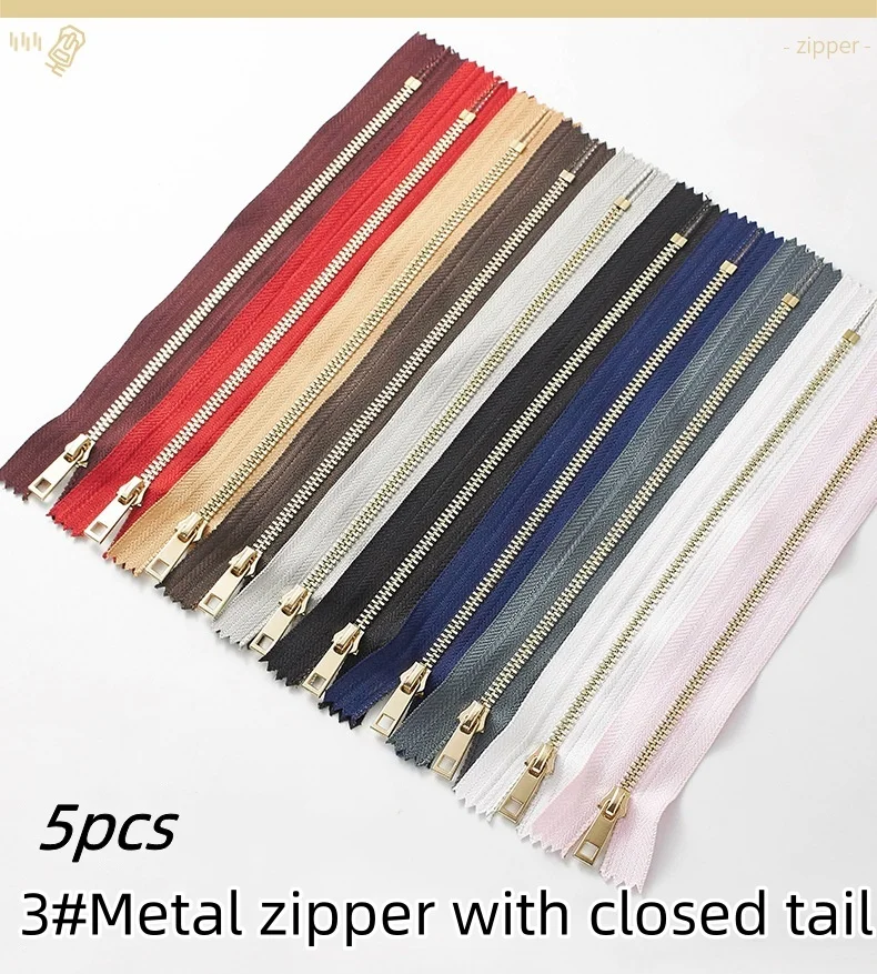 Экологичные металлические молнии Molnia с закрытыми зубьями из титанового сплава 25