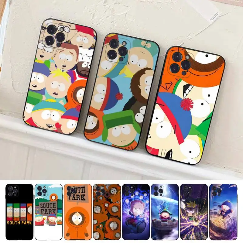 

S-South Cartoon P-Parks Phone Case For iPhone 14 11 12 13 Mini Pro XS Max Cover 6 7 8 Plus X XR SE 2020 Funda Shell