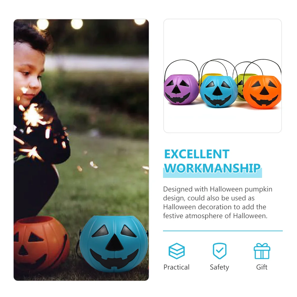 Ведро для трюков или лакомств Коробка конфет Кошелек жизнь Ведра с тыквой