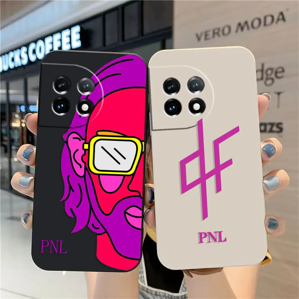 

Case For Oneplus 11 10 9 9R 8 8T 7 7T ACE 2 2V NORD CE 2 Lite Pro Simple Liquid Silicone Case Rapper Singer PNL QLF Yinuoda