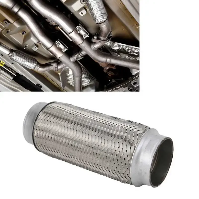 

Выхлопная гибкая труба, оплетка из нержавеющей стали, фототрубка, универсальная для автомобиля