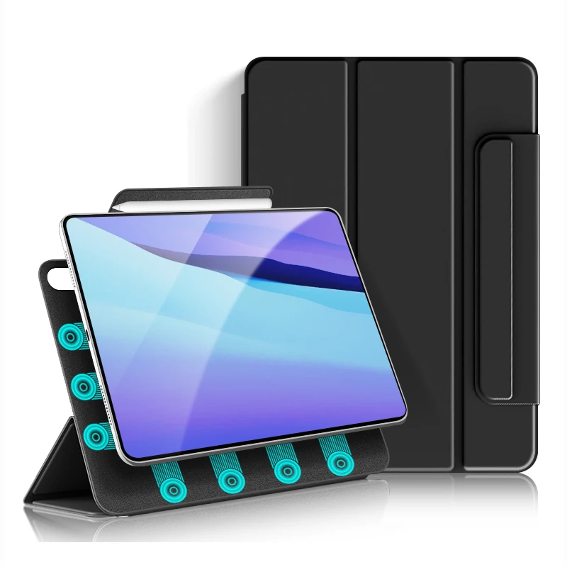 

Case for iPad Pro 11 2021 2020 2018 Air 4 10.9 Mini 6 8.3 Slim Magnetic Attachment Smart Cover Auto Wake Sleep Pencil 2 Charging