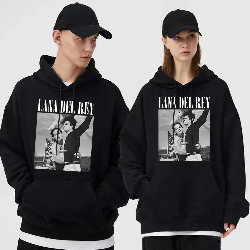 

HOT 90s Singer Lana Del Rey Ldr Sailing Graphics Hoodies Unisex Harajuku Men Vintage Sweatshirt Woman Oversized Loose Streetwear