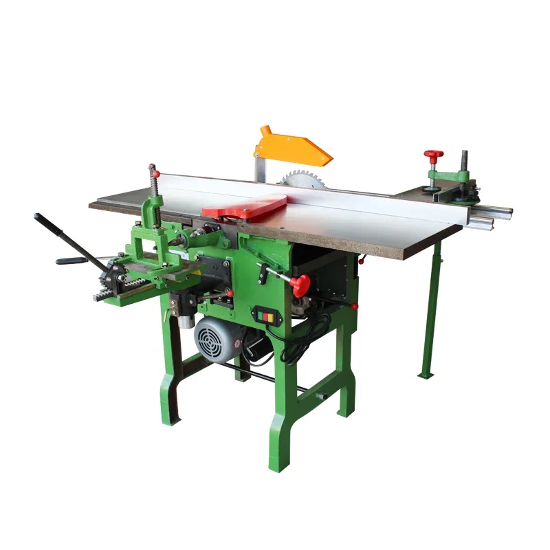 ML392B Multi-function Electric Woodworking Planer 220V / 380V Square Hole Drill Stand Table Saw Machine