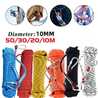 50 10m climbing rope 10mm outdoor emergency rope hiking accessories static ropes wear resistant high strength cord safety ropes