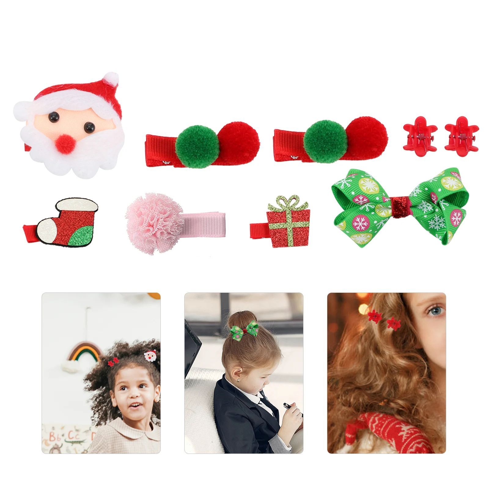 

Christmas Hair Barrettes Accessories Girl Hat Bobby Elasticrings Babyantler Party Santa Stuffers Stocking Kids Clips Clip
