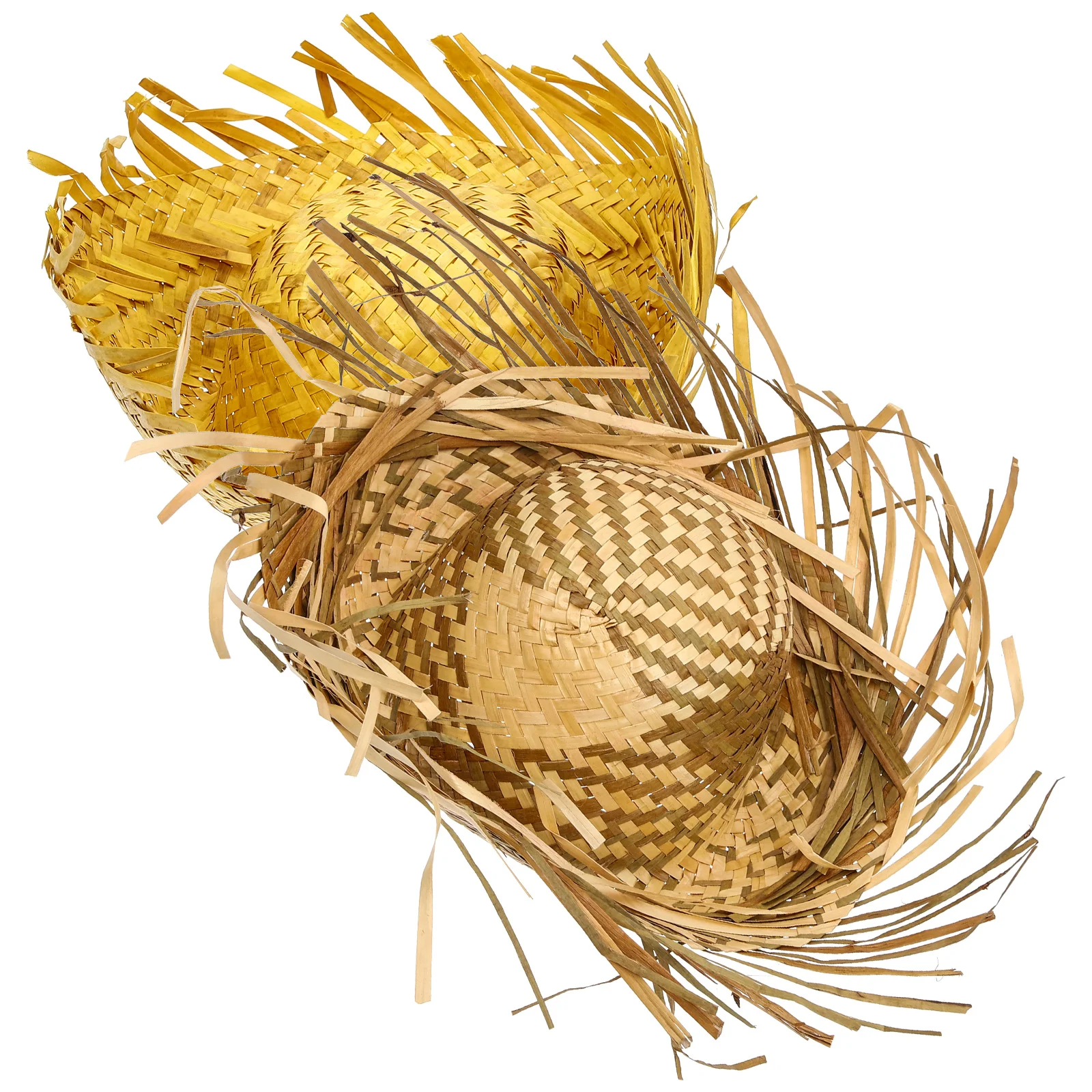 

2 Pcs Straw Hat Womens Hats Eater Beach Visor Decorate Fashionable Sunflower Brim Seaside Fashionista Mexican