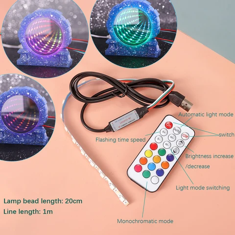 Гетеромерная дверь силиконовая форма магическое светодиодное зеркало полосы света Сделай Сам эпоксидная смола силиконовая форма орнамент волшебное Ремесло Украшение