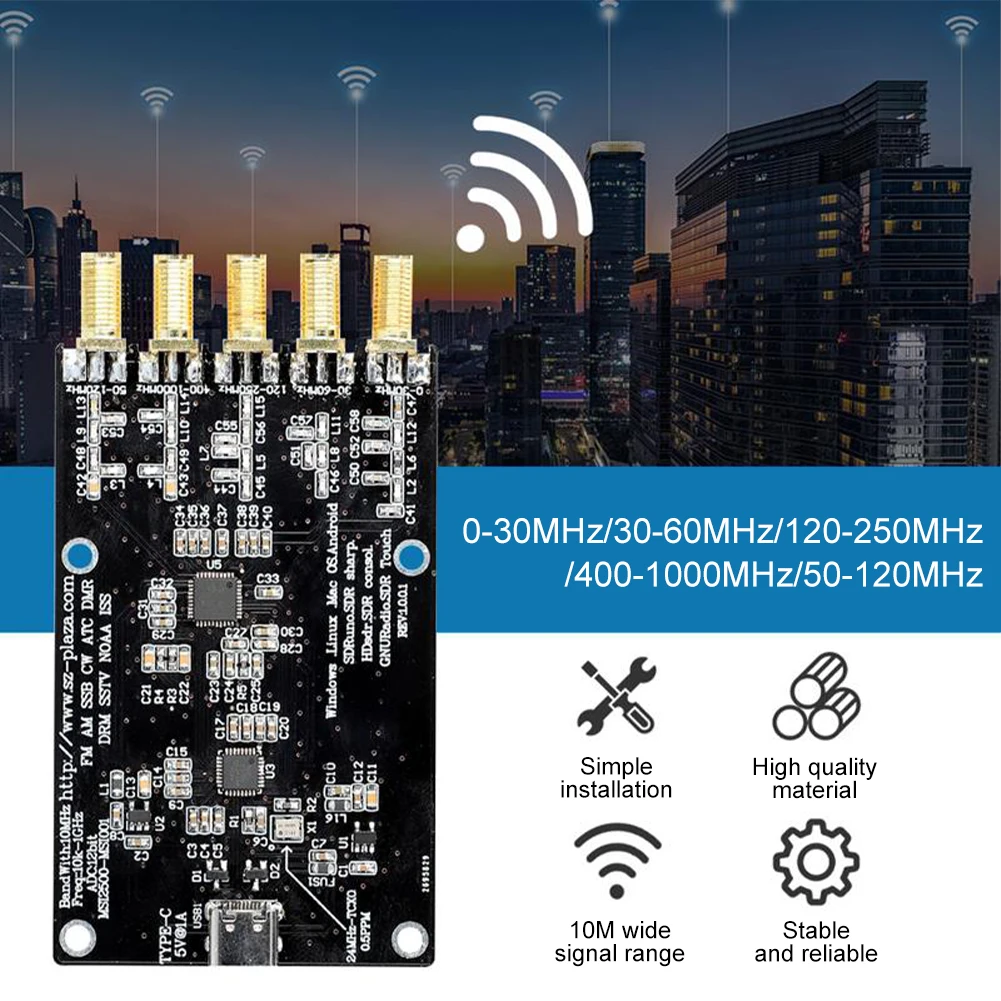 

RSP1 Msi2500 Msi001 Simplified SDR Reciver Circuit DIY Electronic Accessories 10kHz-1GHz Amateur Radio Receiving Moudle