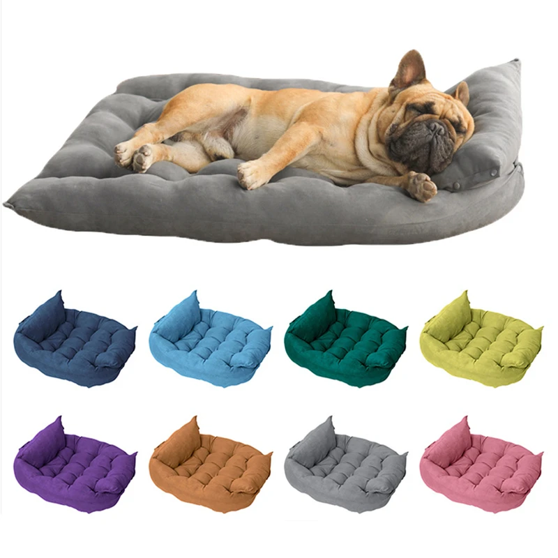 

Winter Warm Sofa Dog Mat Luxury Sofa Pet Dog Bed Comfortable Suqare Dog Kennel Soft Washable Dog and Cat Cushion Bed